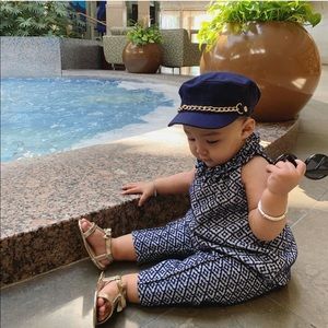 Janie & Jack jacquard crop pant and top